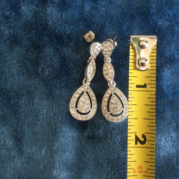 Silver Sparkle Post Earrings - Picture 3 of 4